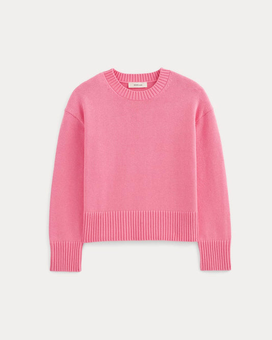 The Boxy Sweater in Everyday Cotton | Deep Pink