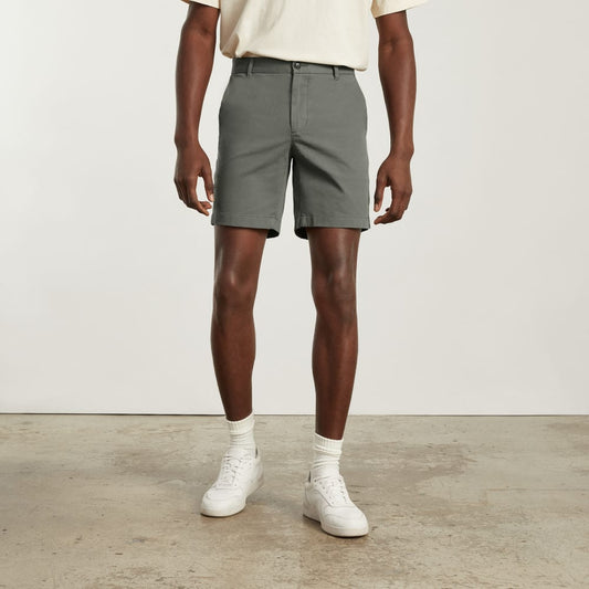 The 7” Slim-Fit Performance Chino Short | Pewter Green