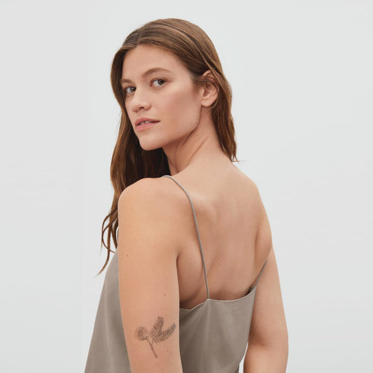The Washable Silk Cropped Cami | Burnt Sugar