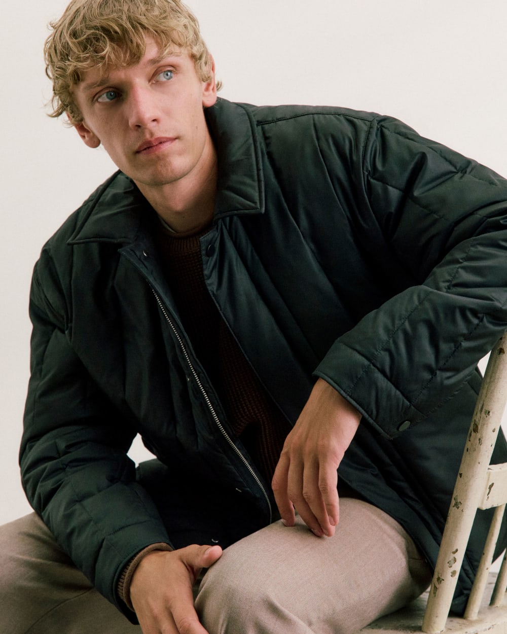 ReNew Vertical-Quilted Jacket | Black