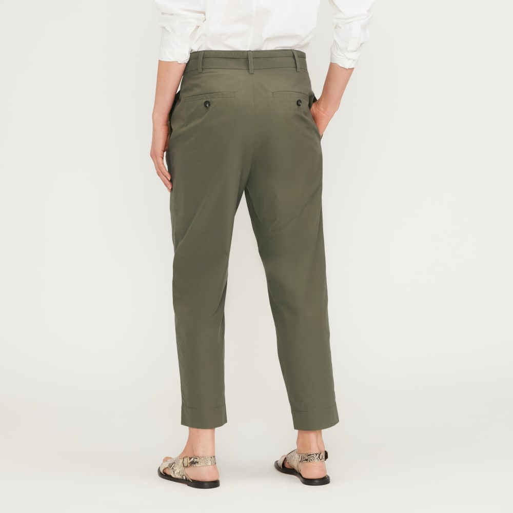 The Poplin Pleated Taper Pant | Kalamata