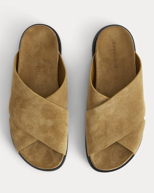 The Suede Crossover Sandal | Sand