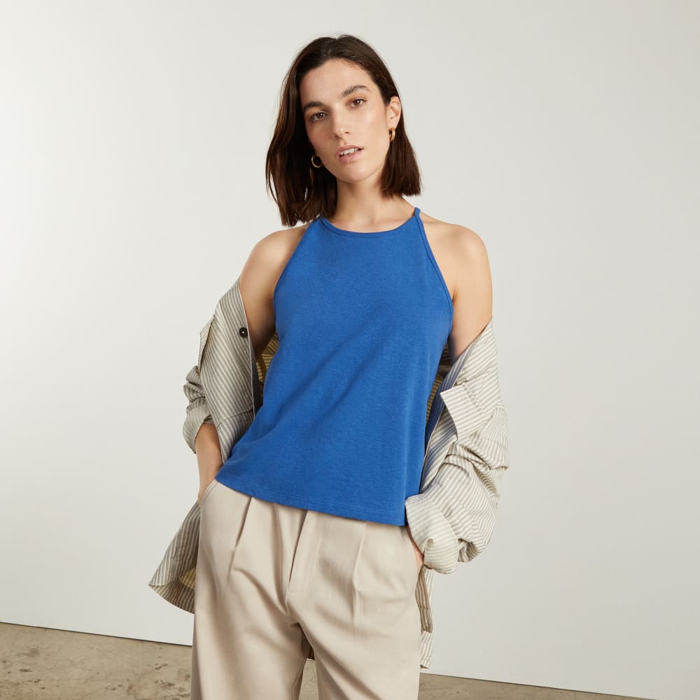 The Hemp Cutaway Tank | Deep Blue