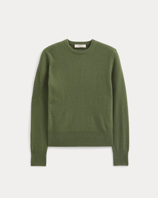 Cashmere Slim Crew Sweater | Forest Green