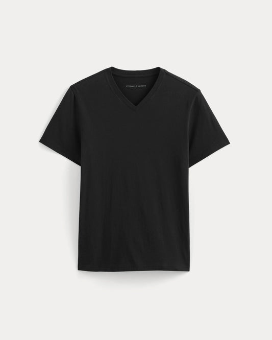 The Essential Organic V-Neck Tee | Black