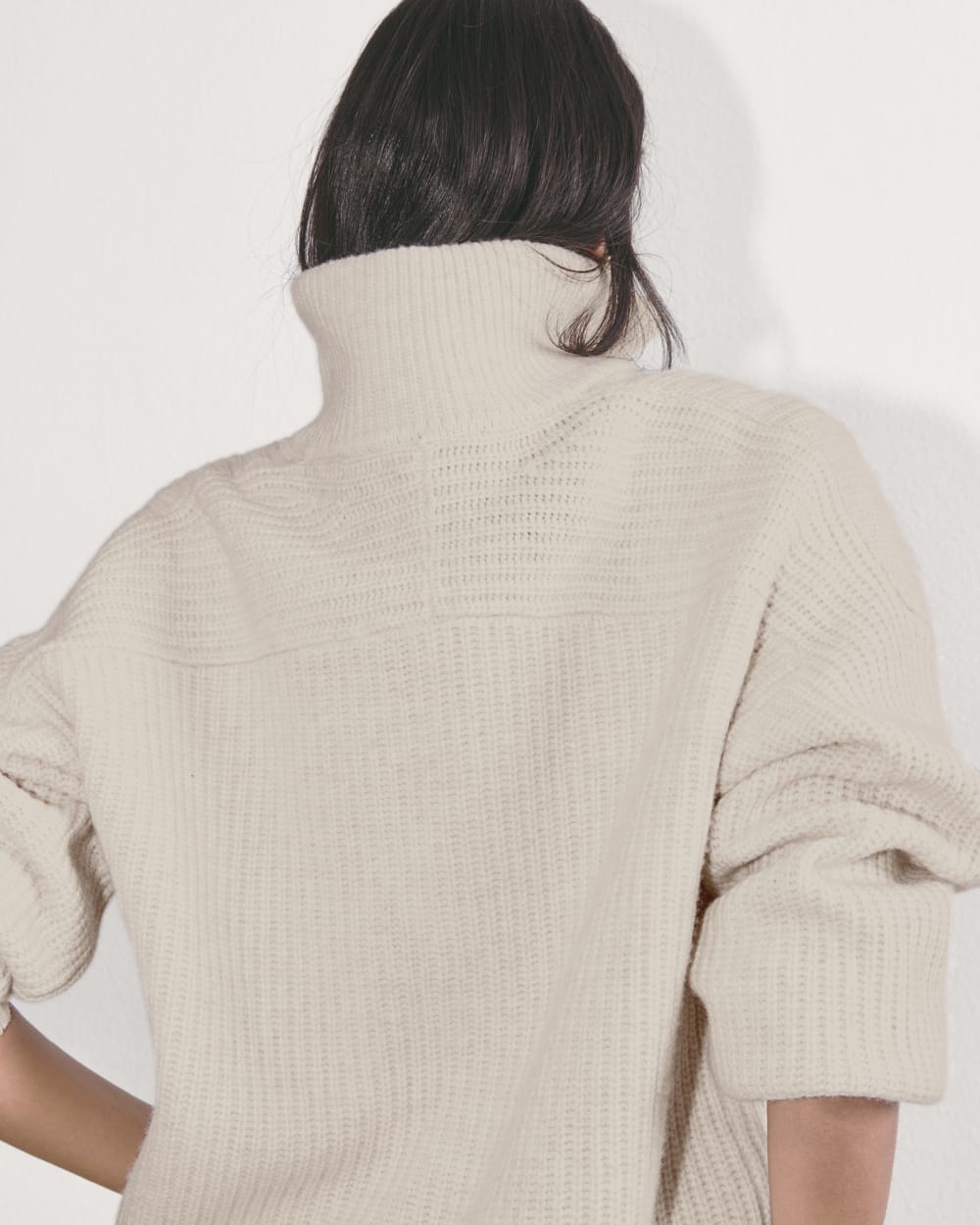 The Half-Zip Sweater in Luxe Merino | Heathered Oat