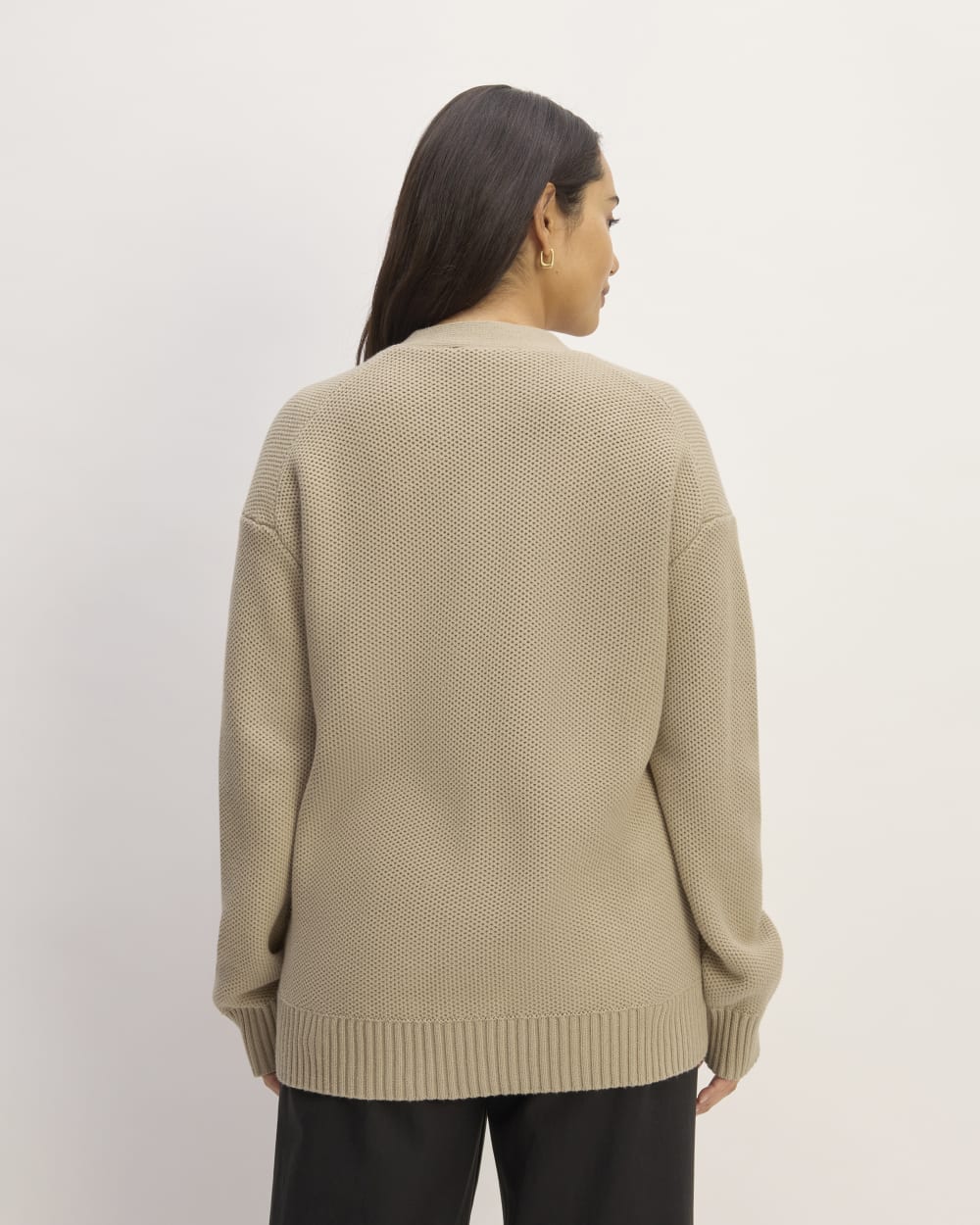 The Cotton Honeycomb Cardigan | Trench Coat Khaki
