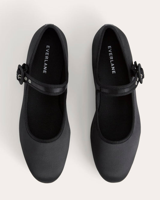 The Day Buckle Mary Jane | Black Satin