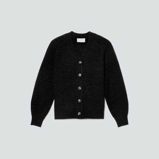 The Felted Merino Cardigan | Black