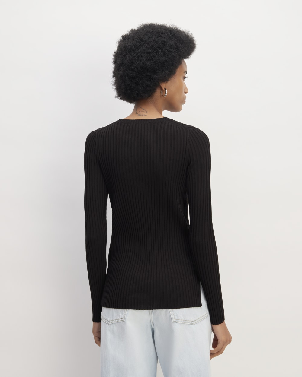 The Viscose Knit Crew | Black