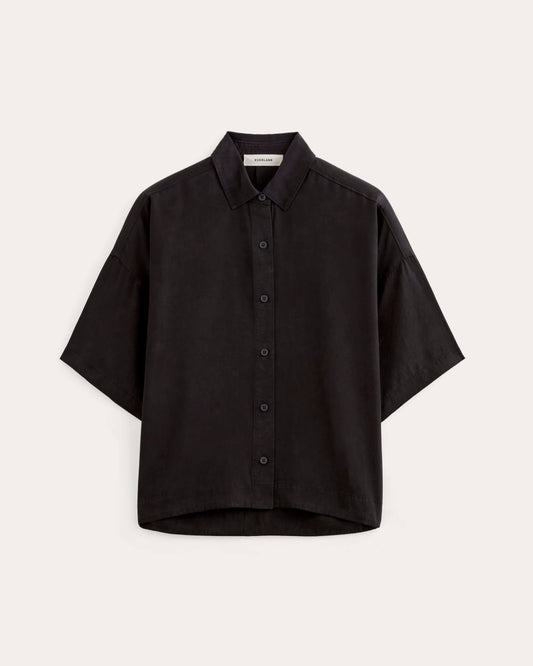 The Short-Sleeve Square Shirt in Butterlite | Black