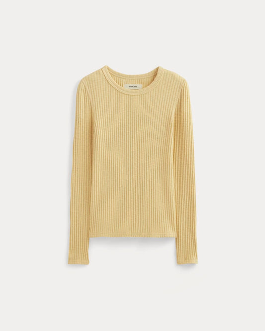 The Cozy Rib Long-Sleeve Tee | Banana Crepe
