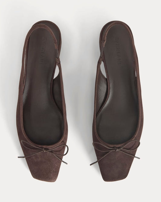 The Ballet Slingback Heel | Dark Chocolate
