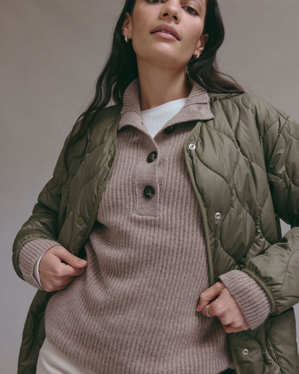 The Long Quilted Liner | Kalamata