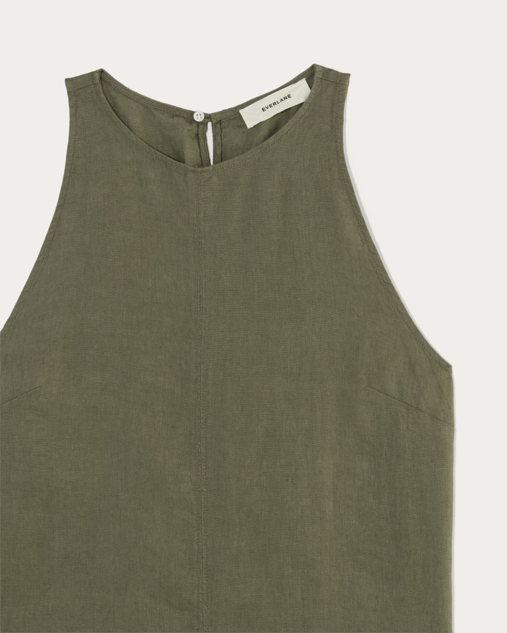 The Linen High-Neck Tank | Kalamata