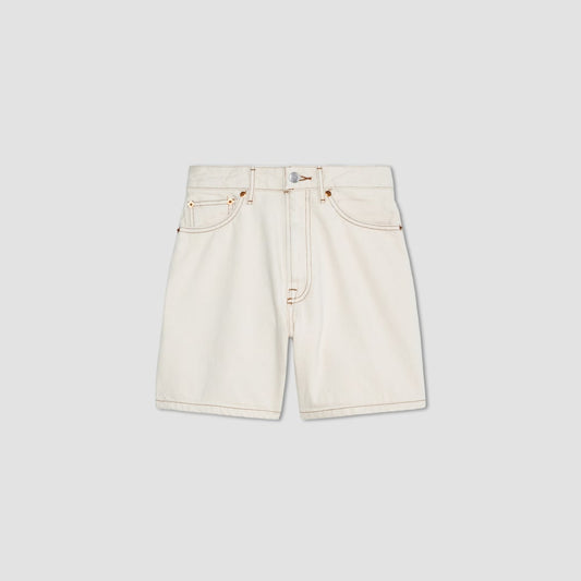 The A-Line Denim Short | Ecru