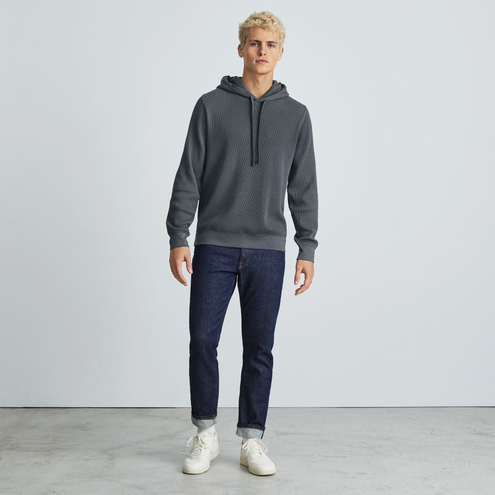 The Waffle-Knit Hoodie | Slate