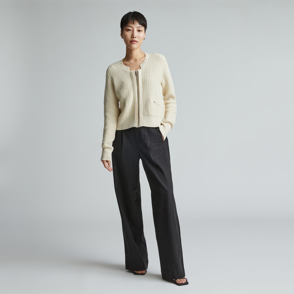 The Cropped Cotton-Merino Bomber | Canvas