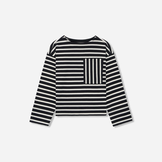 The Premium Weight Oversized Pocket Tee | Black / Canvas Tan