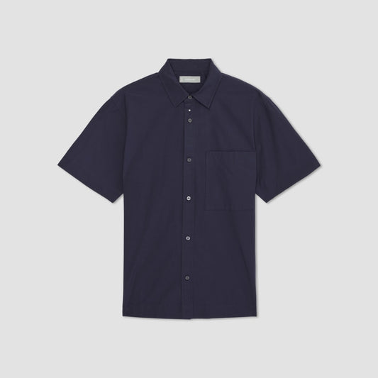 The Poplin Short-Sleeve Shirt | Deep Navy