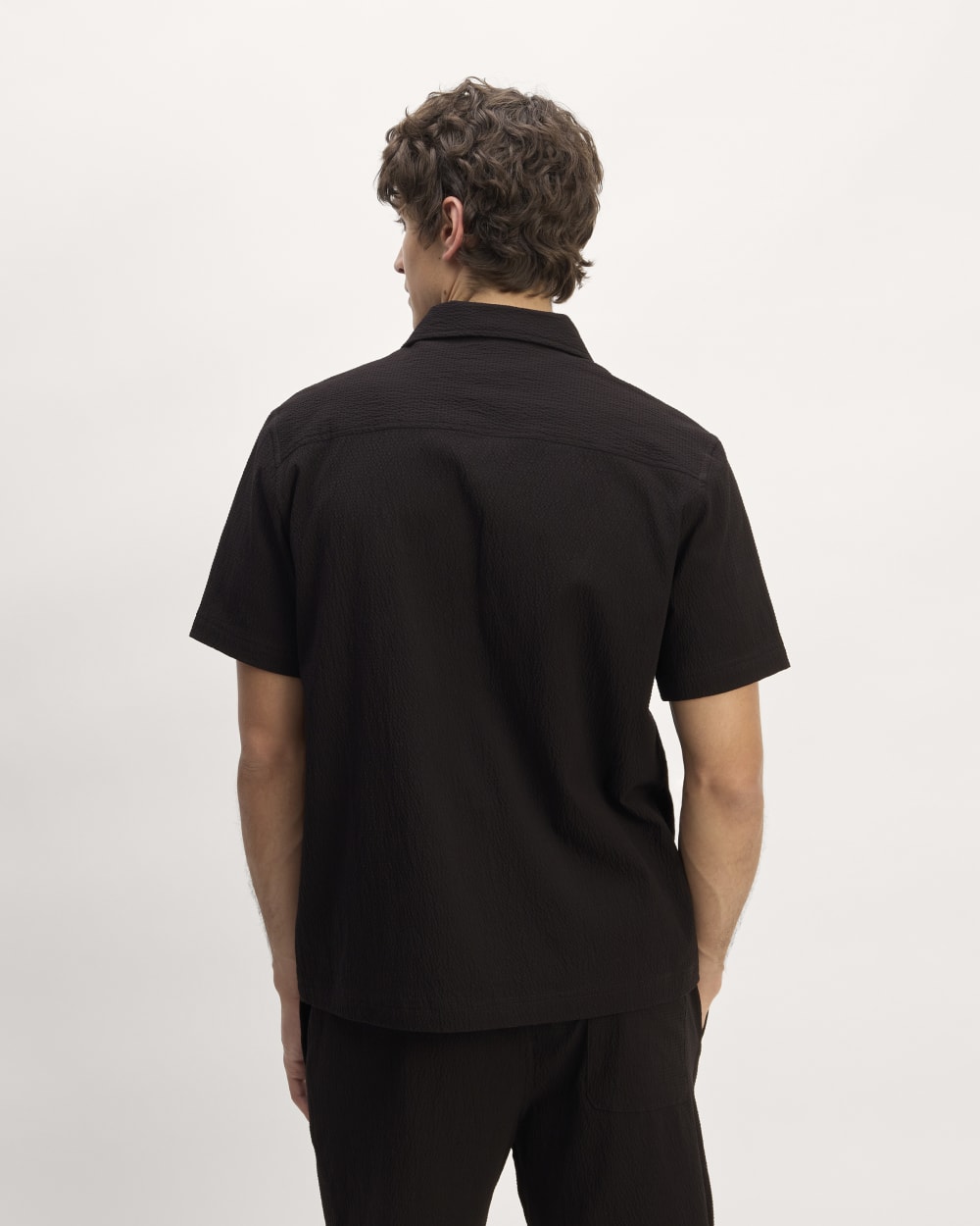 The Seersucker Short-Sleeve Shirt | Black