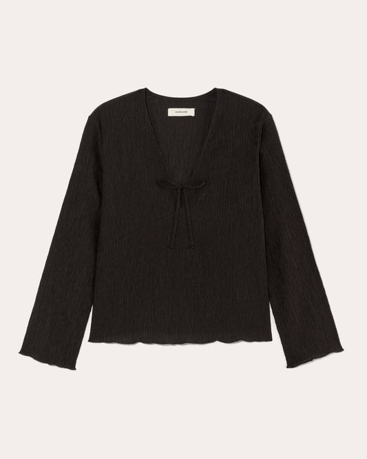 The Crinkle Long-Sleeve | Black