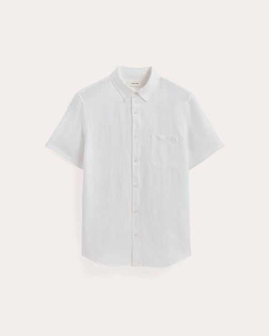 The Classic Short-Sleeve Shirt in Linen | White