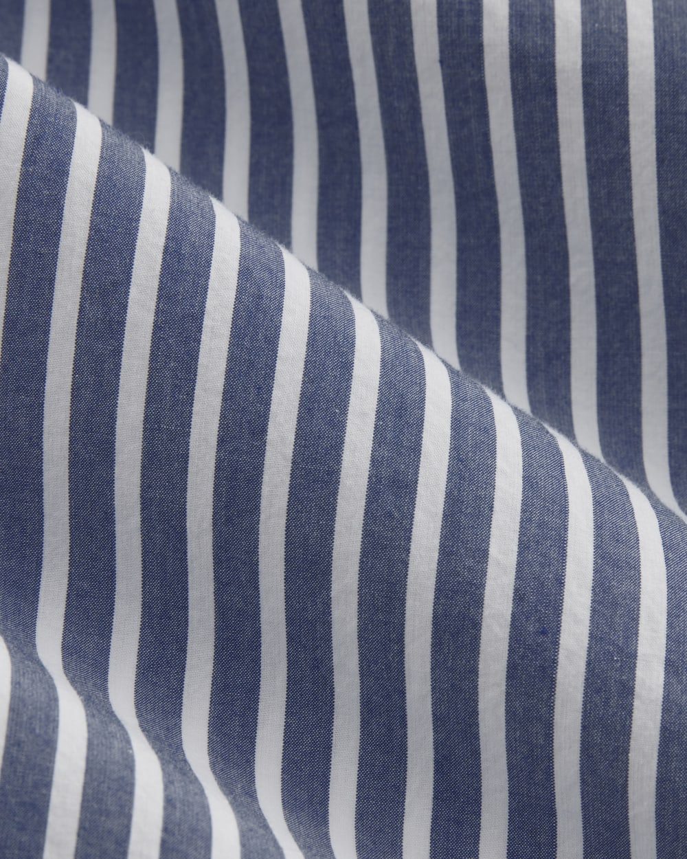 The Boyfriend Shirt in Ultrasoft Cotton | Bone / Mazarine Blue