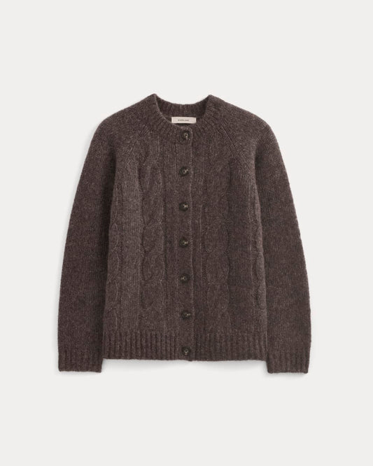 Cloud Cable Cardigan | Heathered Burgundy
