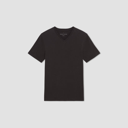 The Essential Organic V-Neck Tee | Vintage Black