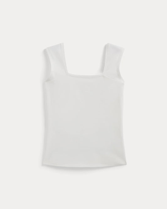 The Form Square-Neck Tank | White