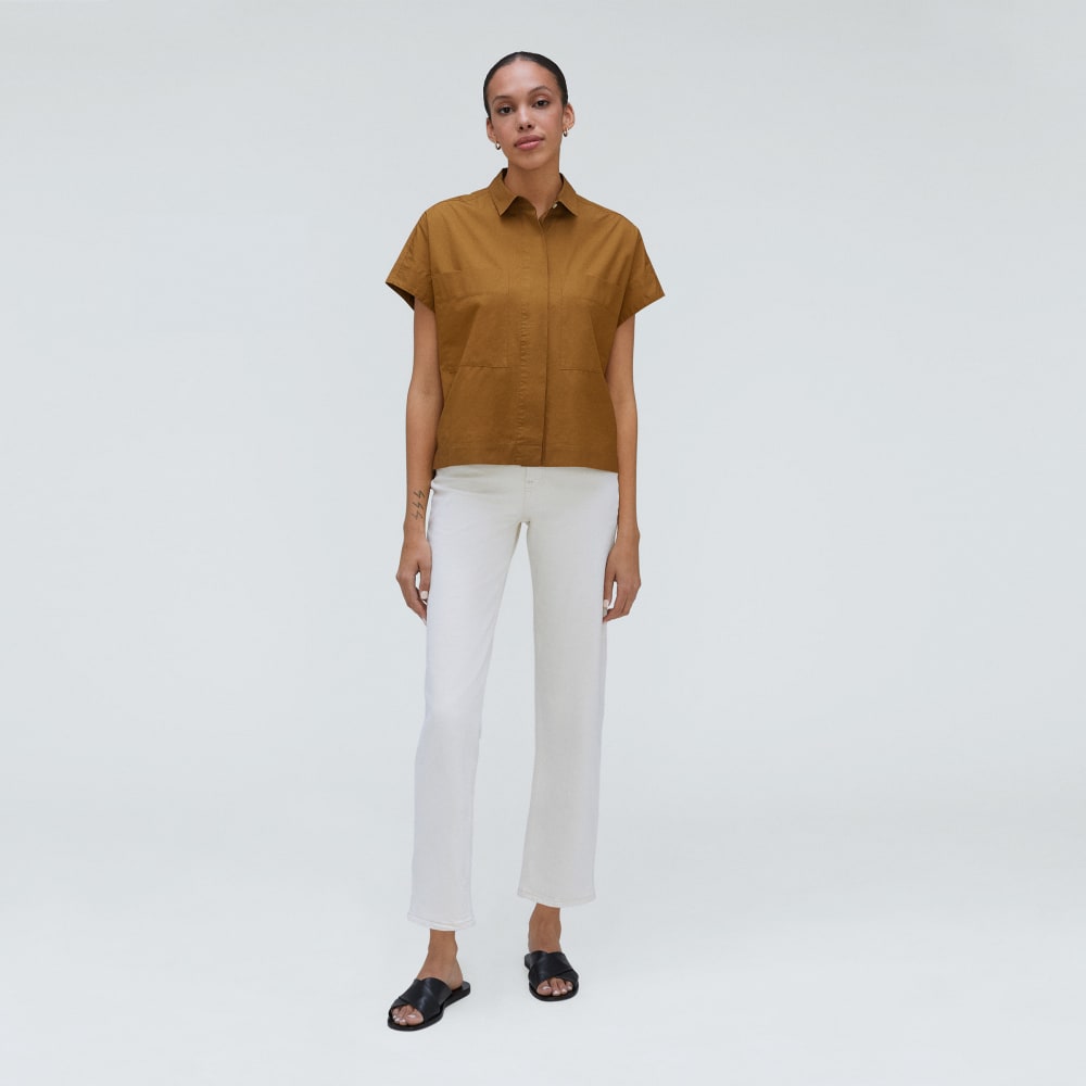 The Short-Sleeve Box Shirt | Tawny Brown