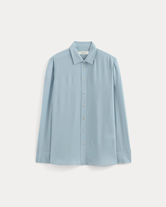 The Must-Have Shirt in Washable Silk | Soft Blue