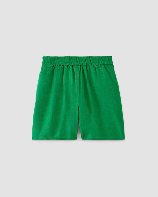 The Linen Easy Short | Grass Green