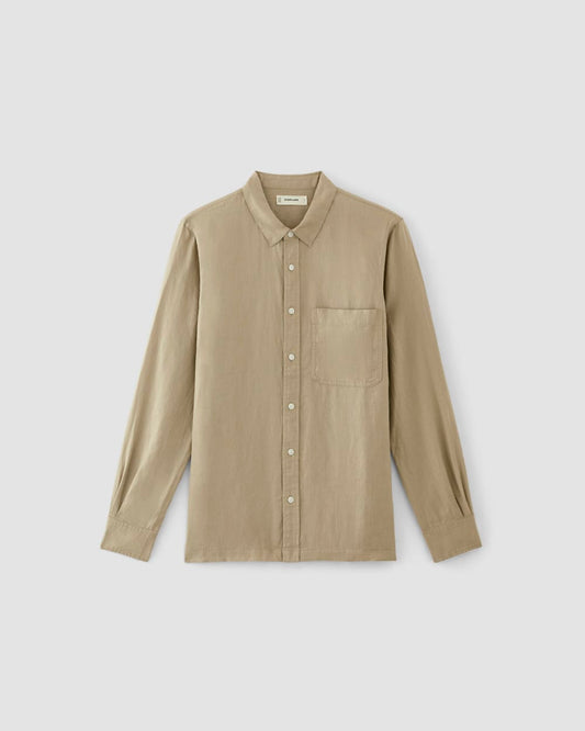 The Linen Straight Hem Shirt | Trench Coat Khaki