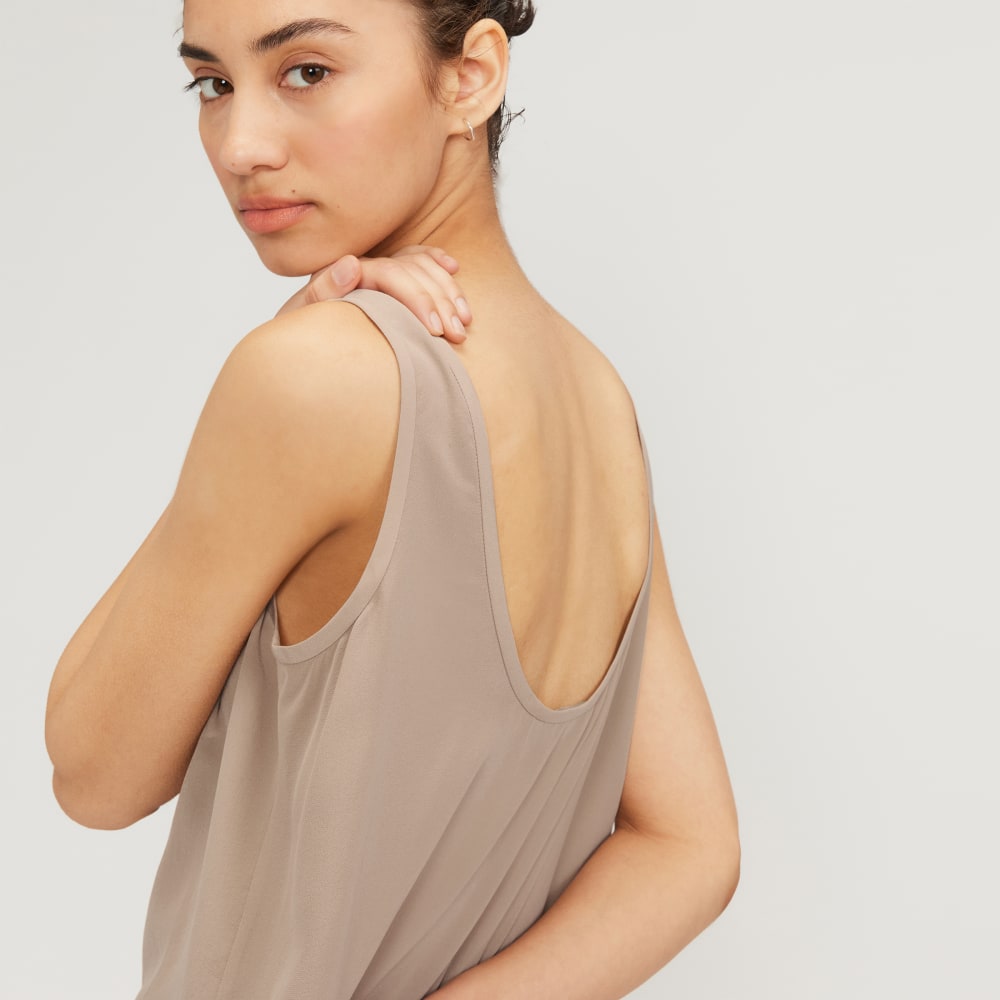 The Scoop Tank in Washable Silk | Burnt Sugar