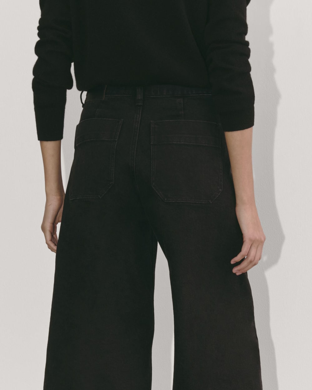 The Denim Culotte | Tumbled Black