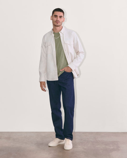 The Premium-Weight Crew | Uniform | Heather Sage Green