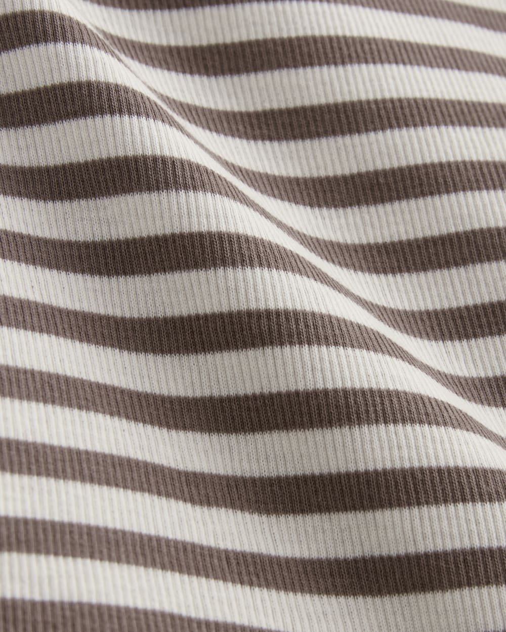 The Luxe Rib Crew | Bone / Deep Taupe