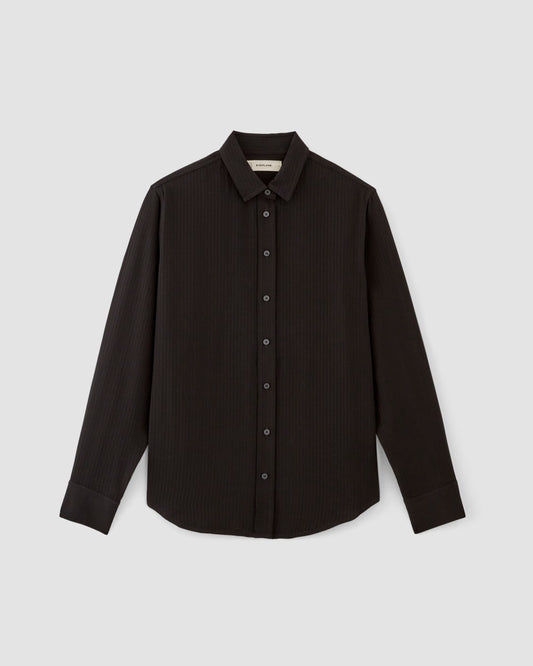 The City Stripe Relaxed Shirt | Black