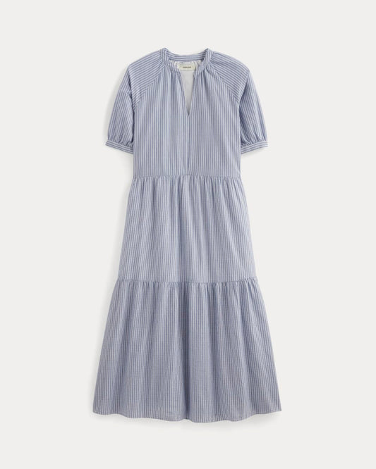 The Farmers Market Dress | Mazarine Blue / Optic White