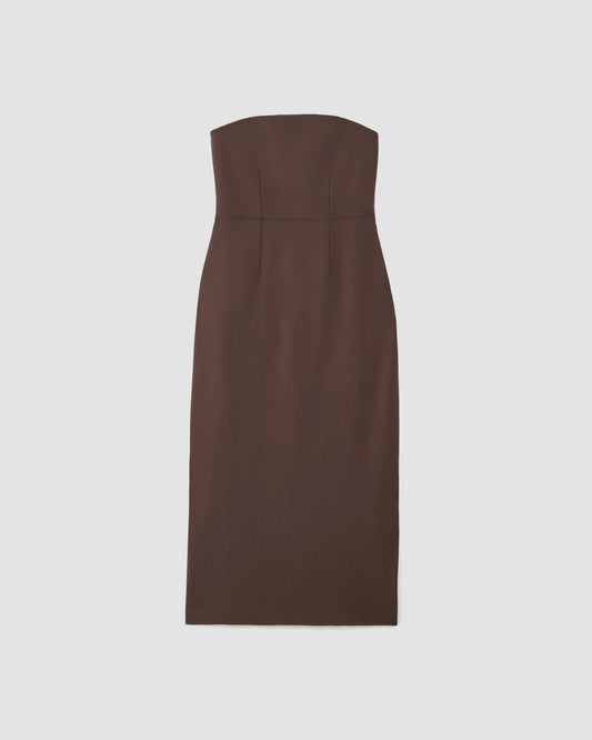 The Dream Strapless Dress | Earth Brown