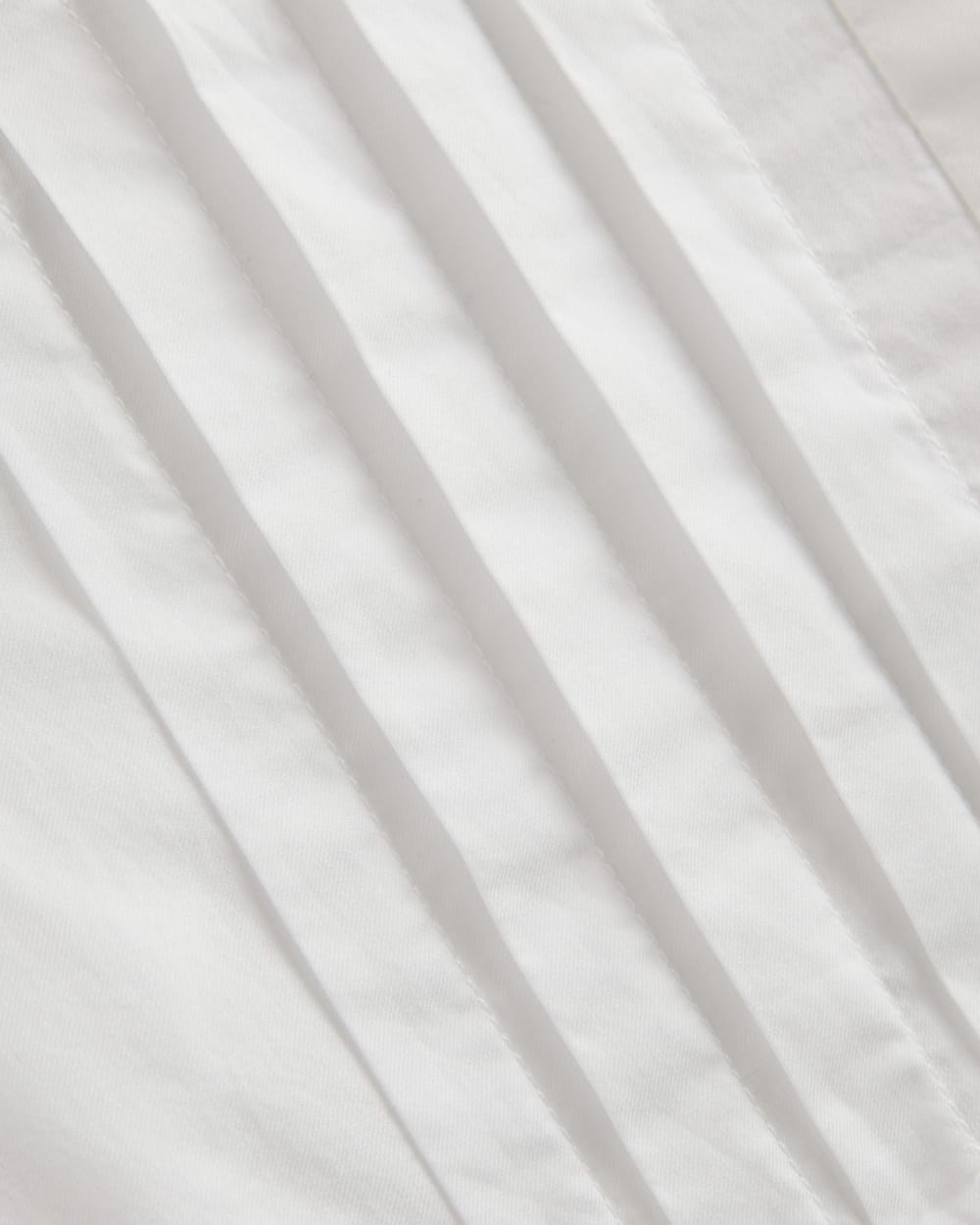 The Pleated Shirt in Silky Cotton | White