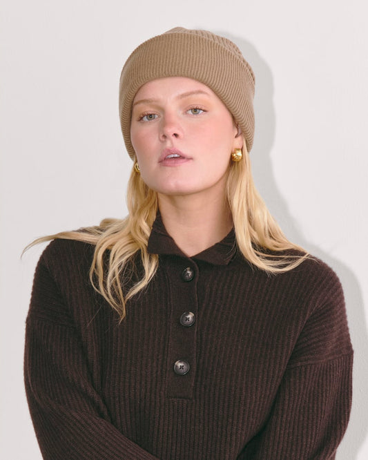 The Waffle Beanie | Camel