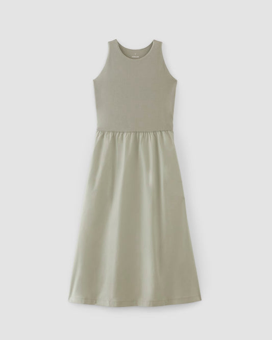 The Supima® High-Neck Riviera Dress | Sage Green