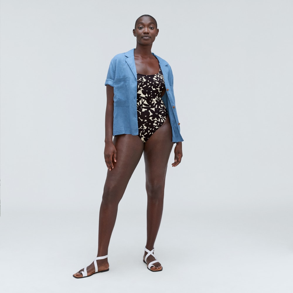 The String One-Piece | Black / Canvas Floral