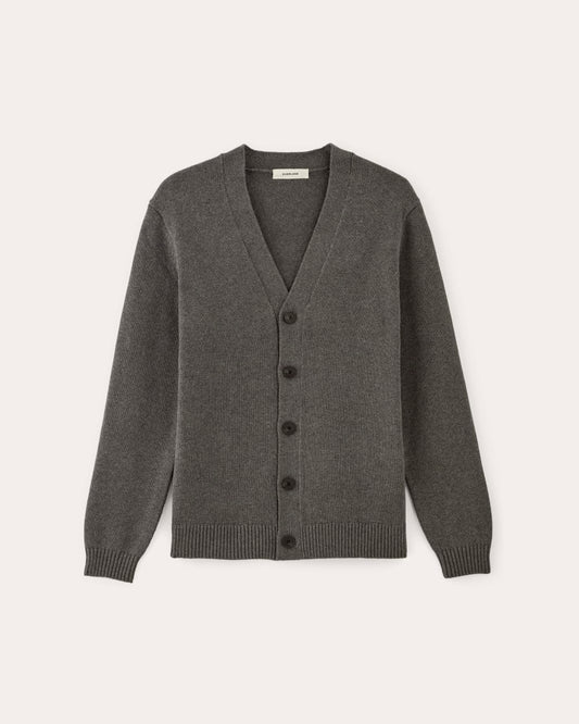 The Classic Cardigan in Everyday Cotton | Heathered Charcoal