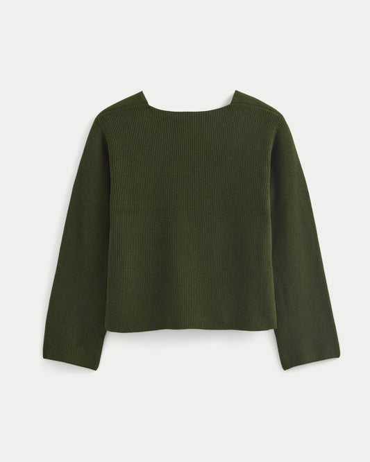 The Boatneck Top in Everyday Cotton | Dark Green