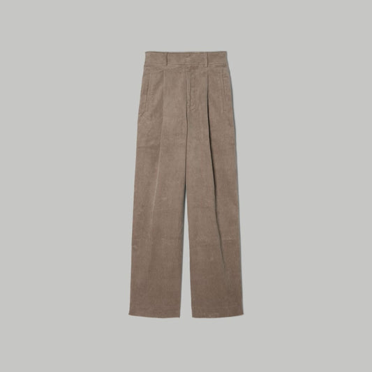 The Corduroy Way-High® Drape Pant | Taupe Grey