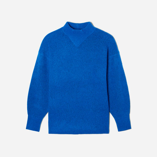 The Cozy-Stretch Pullover | Heathered Lapis Blue